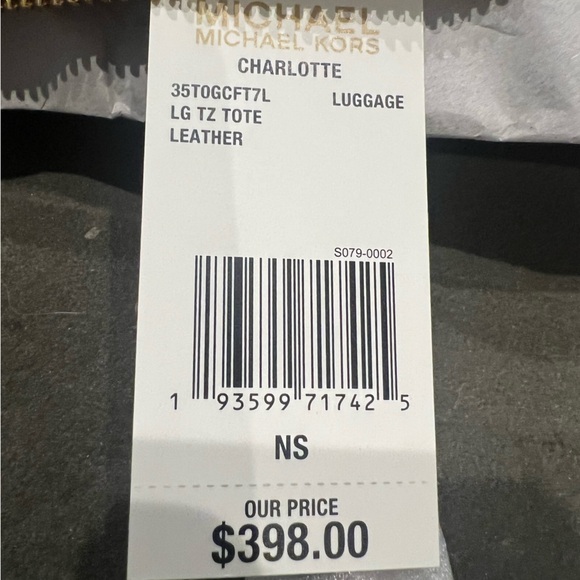 NWT Michael Kors brown leather tote - Picture 5 of 10